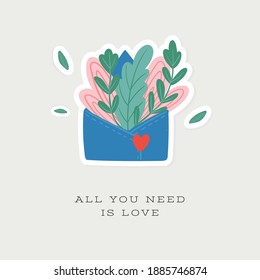 Envelope Doodle valentine's day element