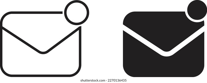 sobre icono punto simple línea de estilo plano de moda y sólido Isolated vector ilustración sobre fondo blanco. Para aplicaciones, logotipo, sitios web, símbolo , UI, UX, gráfico y diseño web. EPS 10.