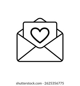 Envelope with Drawn Heart Symbolizing Love and Emotional Communication