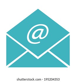 envelope with electronic mail sign, vector illustration