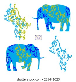 Envelope with elephants