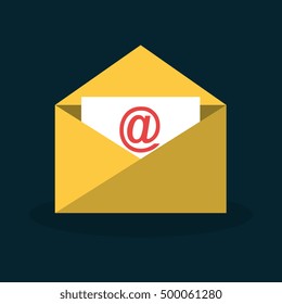 envelope email with arroba symbol