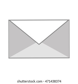 envelope email communication message icon. Flat and Isolated design. Vector illustration