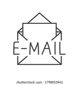 envelope with email concept- vector illustration