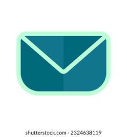 Envelope Email Icon In Blue Duo Tone Color And Line For Notification Message
