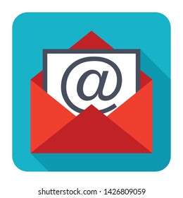 Envelope email icon isolated on white background
