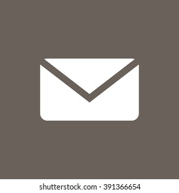 Envelope or E-mail Icon on Dark Gray Color. Eps-10.