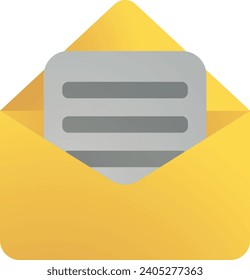 Envelope email icon in vector flat gradient style color, illustration, art for design, ui, web, interface