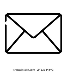 Icono de línea delgada de correo electrónico con sobres. ilustración vectorial.