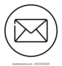 Envelope email letter mail thin line icon. vector illustration.