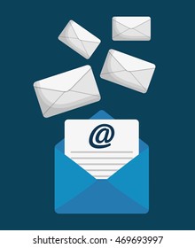 envelope email marketing send icon. Colorful and flat design. Vector illustration