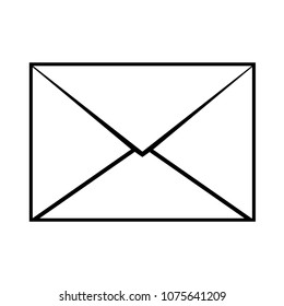 Envelope email symbol on black and white