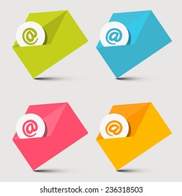 Envelope Email Vector Icons Set