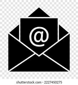 Correo electrónico de sobres. Ilustración del vector aislada en fondo transparente