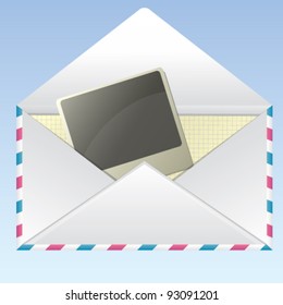 Envelope with empty photo