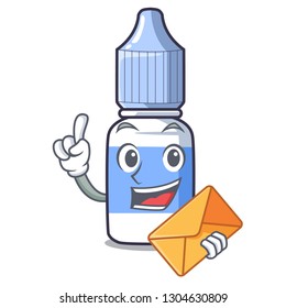 With envelope eye drops above mascot wood tables