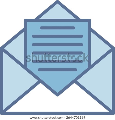 Envelope Filled Blue Tone Icon