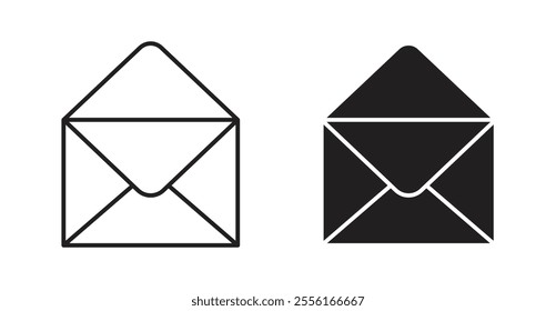 Envelope Filled flat icons set for apps and web ui designs.