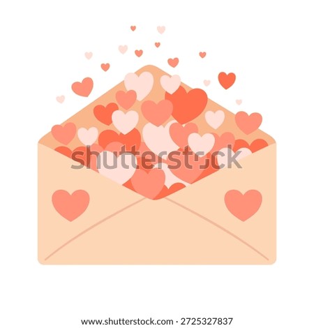 Envelope Filled With Love Hearts