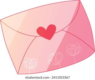 Umschlag gefüllt mit Liebe, Vektorgrafik
