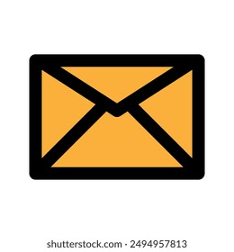 Envelope Flat icon. mail. message, chat, communication . suitable for interfaces, websites, UI and mobile apps.