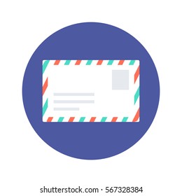 Envelope flat icon vector