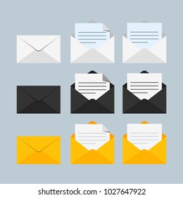 envelope flat icon. vector email icon.