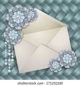 envelope with flowers