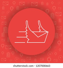 envelope flying delivery logistic service