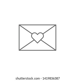 envelope friendship outline icon. Elements of friendship line icon. Signs, symbols and vectors can be used for web, logo, mobile app, UI, UX