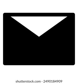 envelope glyph icon vector illustration isolated on white background