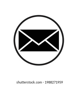 envelope glyph icon vector template