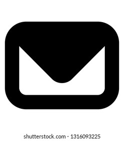 Envelope glyph vector icon 