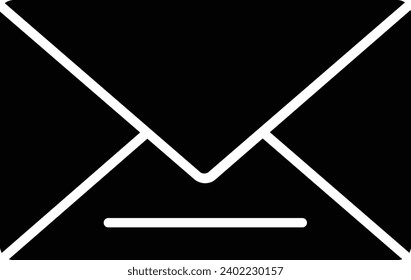 Envelope glyph vector icon design