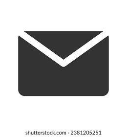 Envelope glyph vector icon isolated. Envelope stock vector icon for web, mobile app and ui design