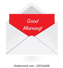 envelope with good morning message