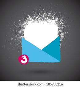 Envelope grunge icon