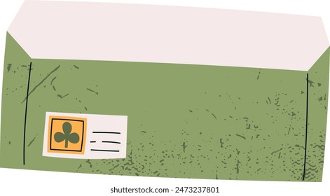 Envelope With Grunge Pattern Vector Illustration