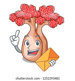 With envelope hand bottle tree in rope character