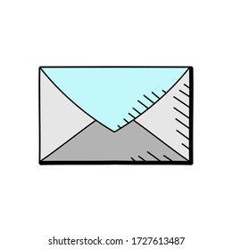 envelope hand drawn vector design. business icon
