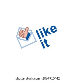 envelope with hand logo like it