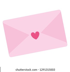 Envelope Pink Valentine Heart Icon Cartoon Stock Illustration 576436336 ...