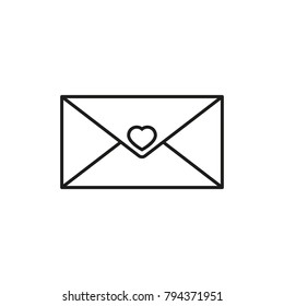 Envelope with heart icon