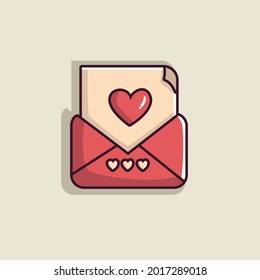 Envelope with heart isolated. Valentine's day envelope invitation. Valentine's day card with envelope. Envelope icon vector.