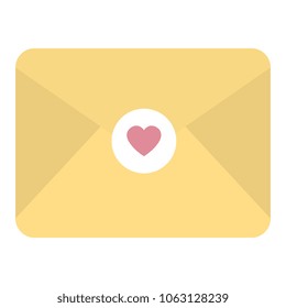 envelope with heart love