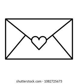 envelope with heart love