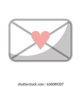 envelope with heart love romantic icon