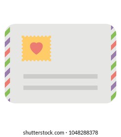 
An envelope with heart stamp symbolising it to be a love letter
