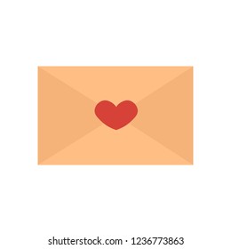  envelope with a heart. vector