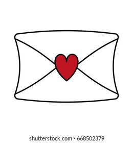 envelope with heart vector illustration
